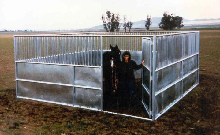 GALVANIZED STEEL STALLS, VERTICAL OR HORIZONTAL GRILL WORK OR BARS AVAILABLE